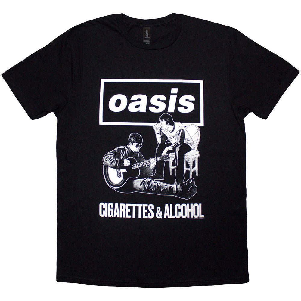 OASIS オアシス (10月 来日 記念 ) - Cigarettes & Alcohol Illustration Mono / Tシャツ / メンズ - PGS